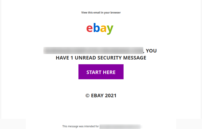 Ebay Phishing email